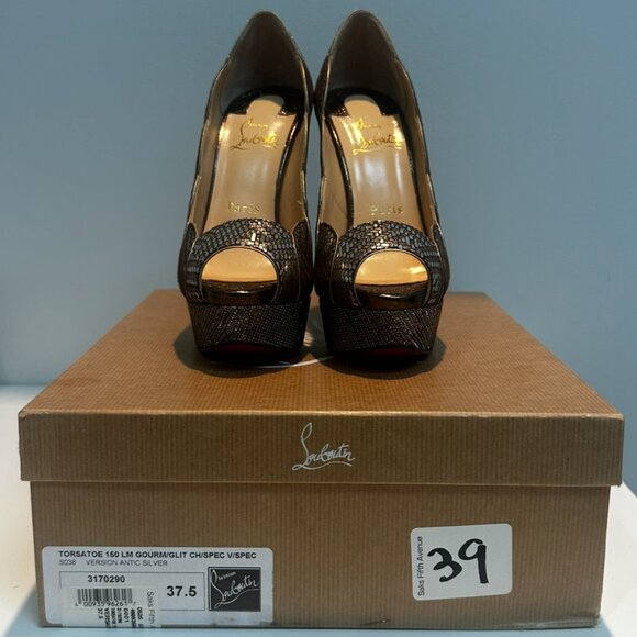 Christian Louboutin Torsatoe 150 Platform Heels – Size 37.5 (US 7) - Picture 2 of 5